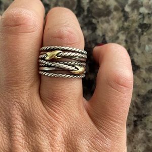 David Yurman double X crossover ring